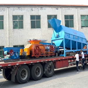 無軸滾筒篩沙機發往河南周口